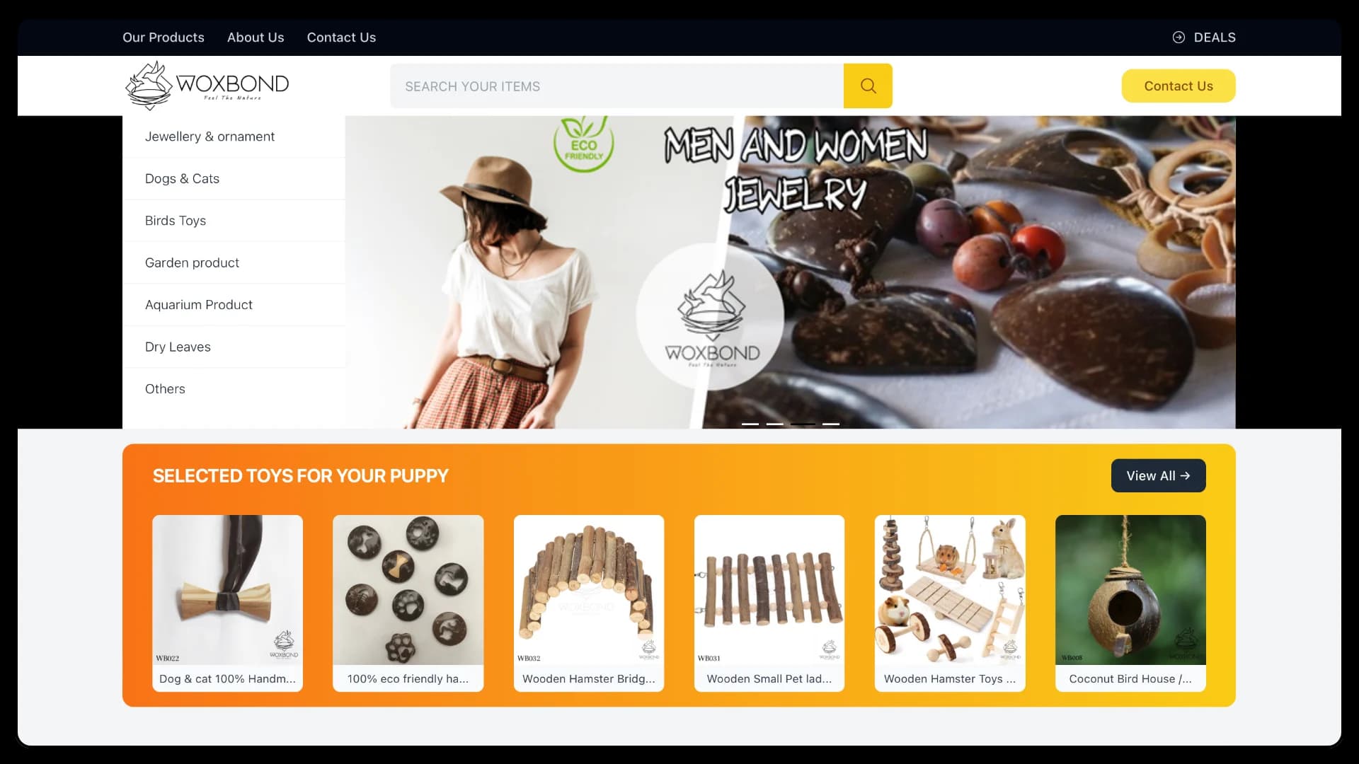 Woxbond Custom E-commerce Store developed by Axcertro